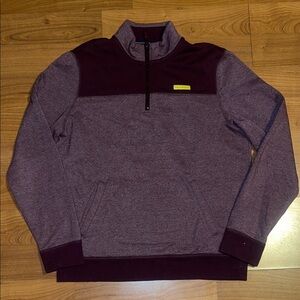 Men's Burgundy Quarter-Zip Sweater